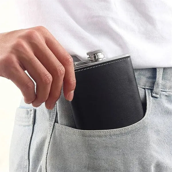 8 oz. Stainless Steel Portable Flask with Funnel