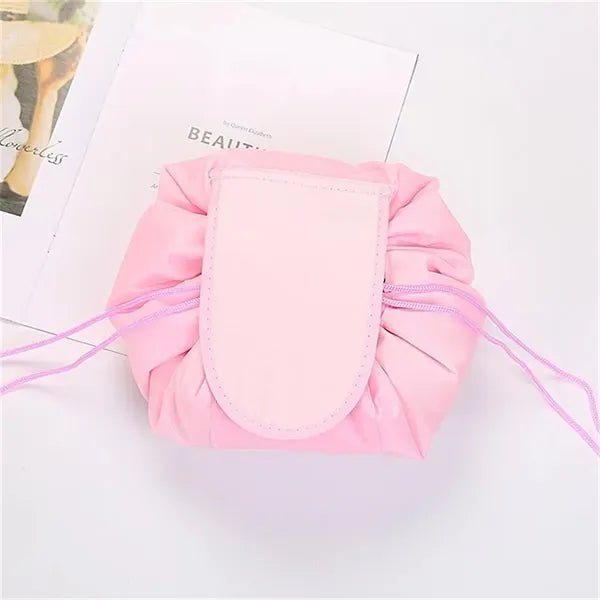 Black Large Drawstring Makeup Bag