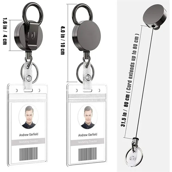 Retractable Badge Holders with Belt Clip
