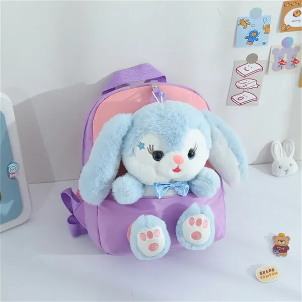 10in KIDS Pink RabbitToys for Girls Backpack