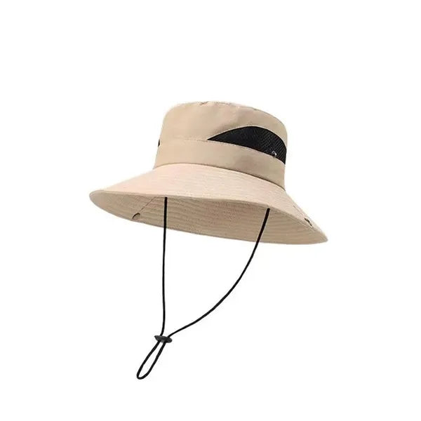 UV Protection Mesh Wide Brim Bucket Hat