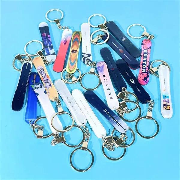 Acrylic Snowboard Keychain