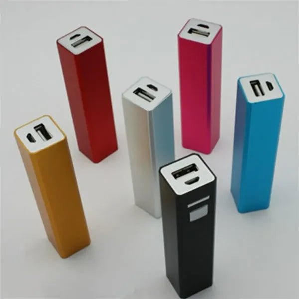2600mAh Mini Lipstick Power Bank with USB Ports