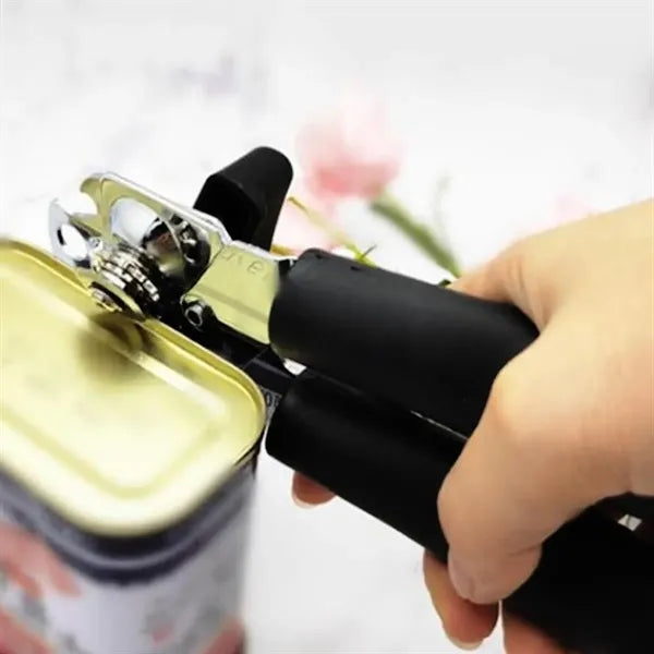 Manual Can Opener W/ Ergonomic Handle and Stainless Blade