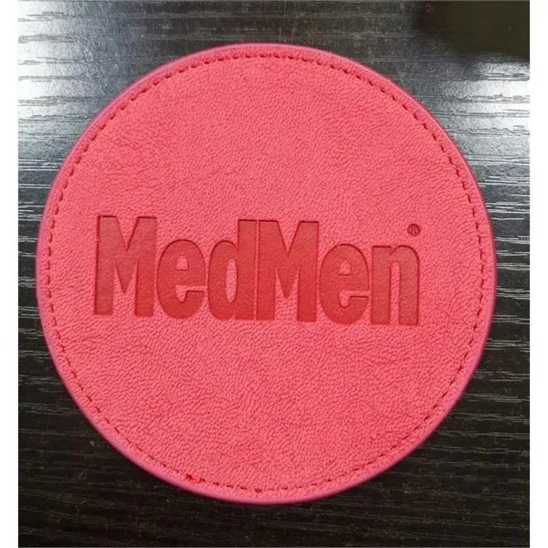 4" Round Leather Coasters