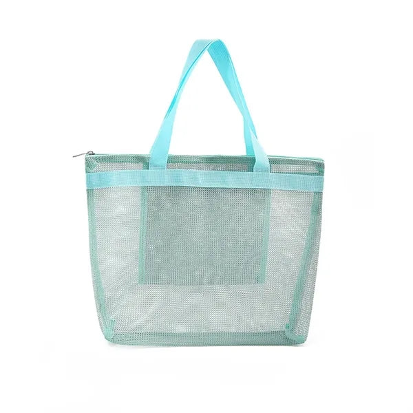 Mesh Beach Bag with Zipper & Pocket