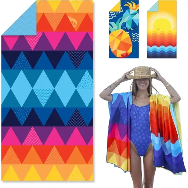 230Gsm Full Color Microfiber Beach Towel 30" x 60"