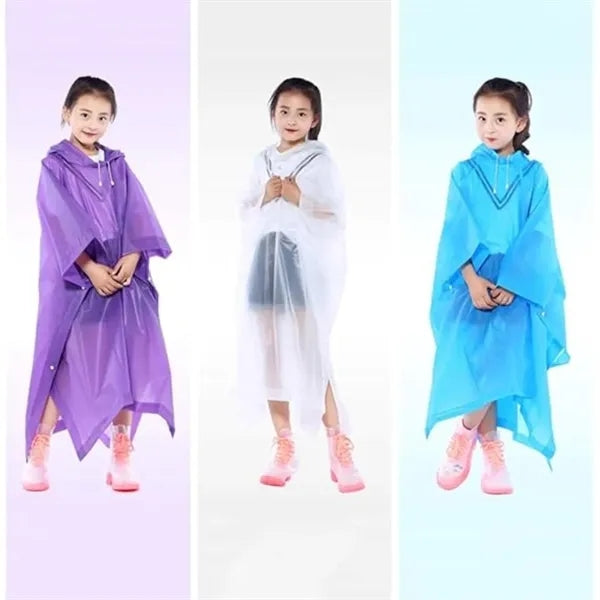 Portable EVA Rain Poncho for Adults