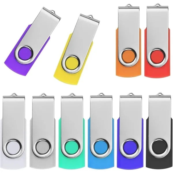 Brightly Colored 8GB Swivel Flash Drive