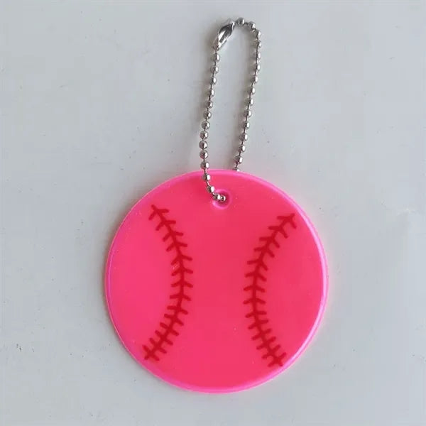 Reflective Baseball Keychain