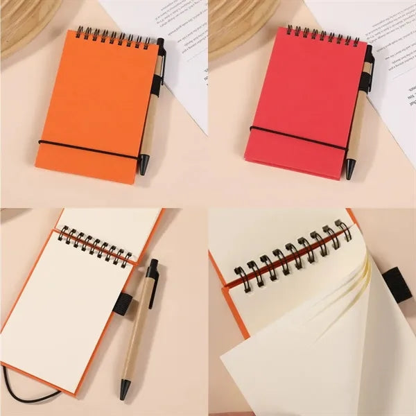Mini Recycled Spiral Notebook Eco Friendly Portable Writing