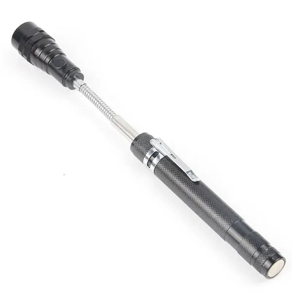 LED Telescopic Extensible Double Magnetic Flashlight