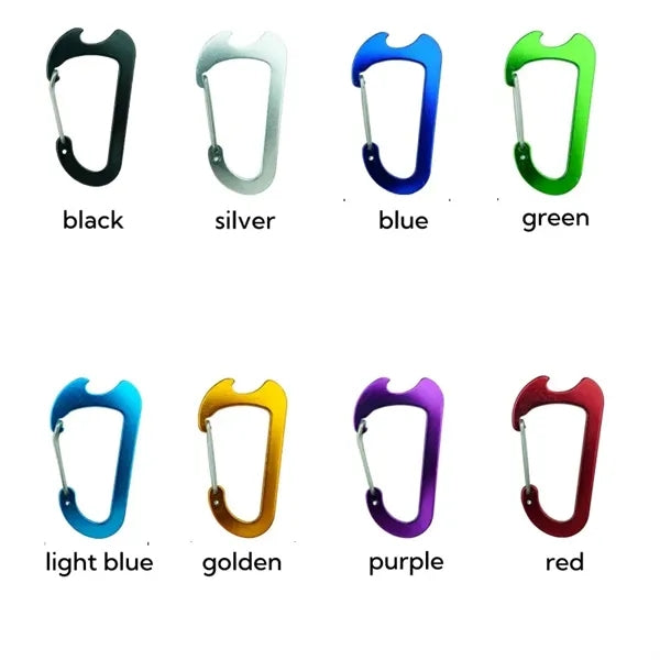 Aluminum Carabiner with Integrated Bottle Opener