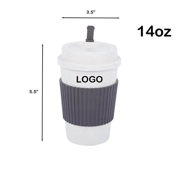 14 Oz. Wheat Straw Coffee Cup 4 Color Choices