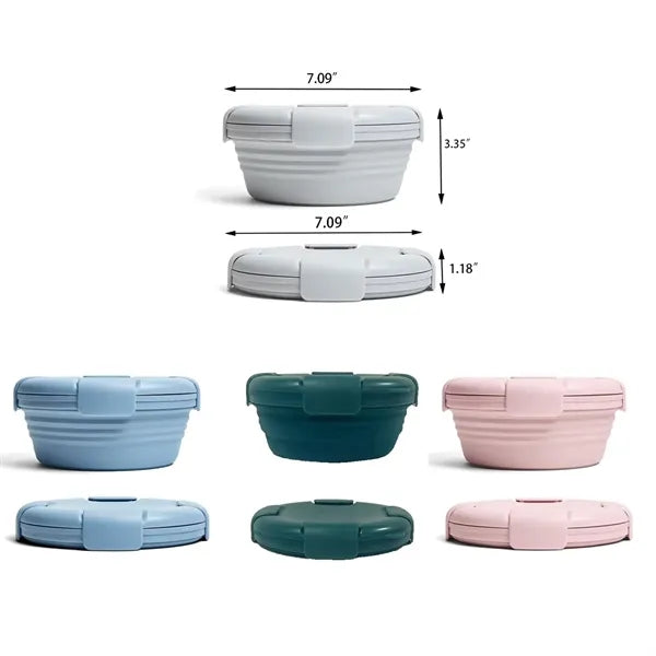 High-Quality Portable Retractable Silicone Folding Lunch Box