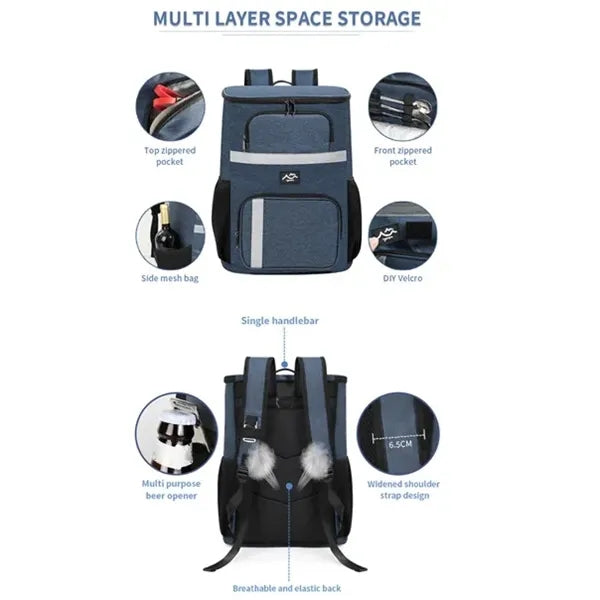 Large-Capacity Insulated Backpack
