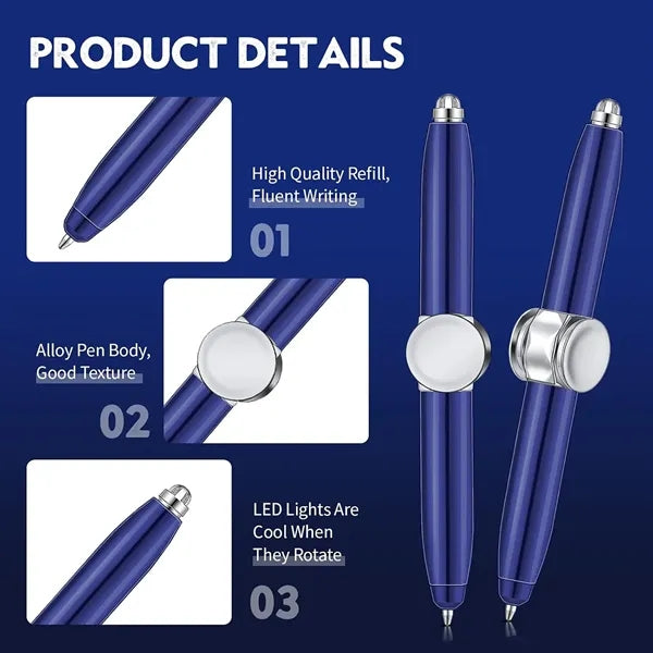 Multi Functional Fidget Spinner Pen With LED Light