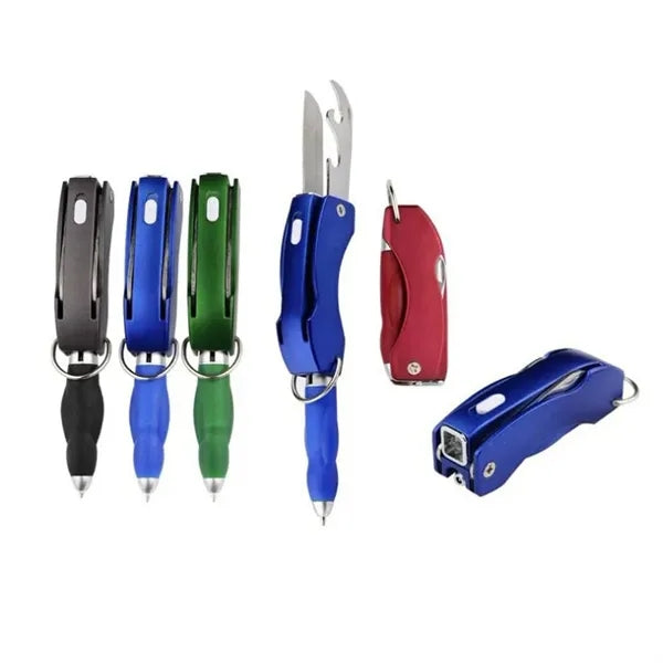 ABS 4 in 1 Foldable Multitool Led Pen