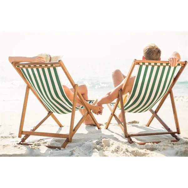 Adjustable Folding Stripe Beach Chaise Lounge Chairs