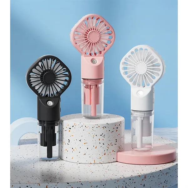 Portable Rechargeable Handheld Misting Mini Travel Fan