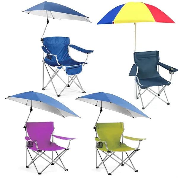 Portable Folding Seats Chair With Carrying Bag And Umbrella