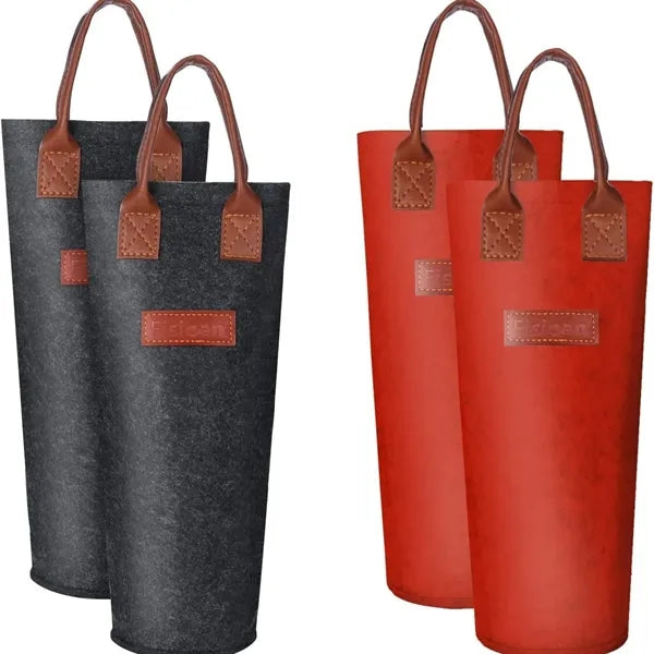 12.8 inch felt cloth single red wine packet