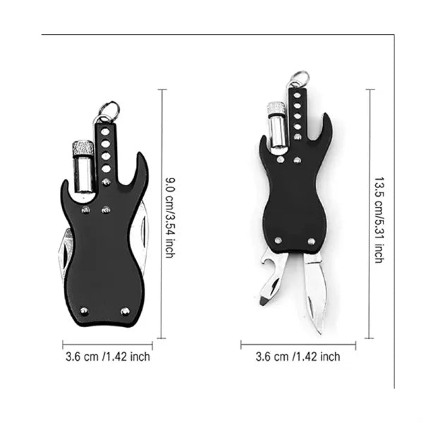 Guitar Shape 11 in 1 Outdoor Multi-purpose Utility Knife