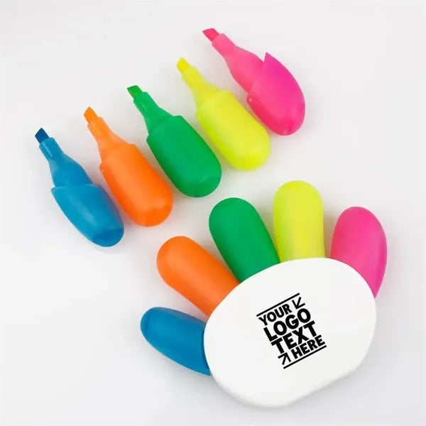 Palm Multicolor 5-In-1 Fluorescent Pens