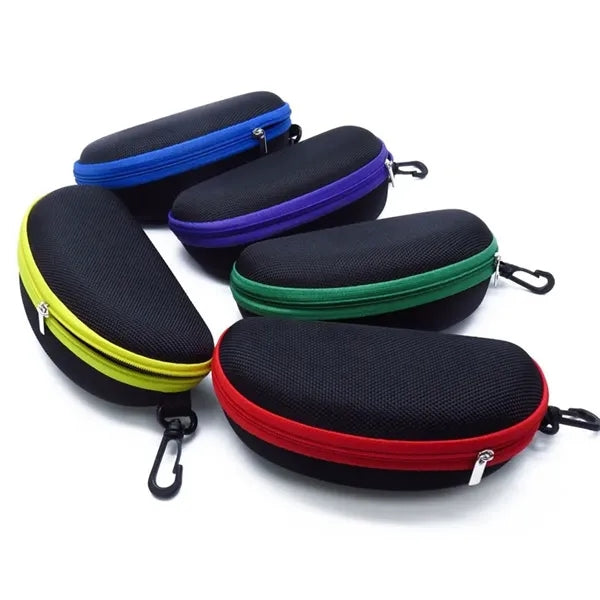 Portable Travel Zipper Sunglasses Case with Hook