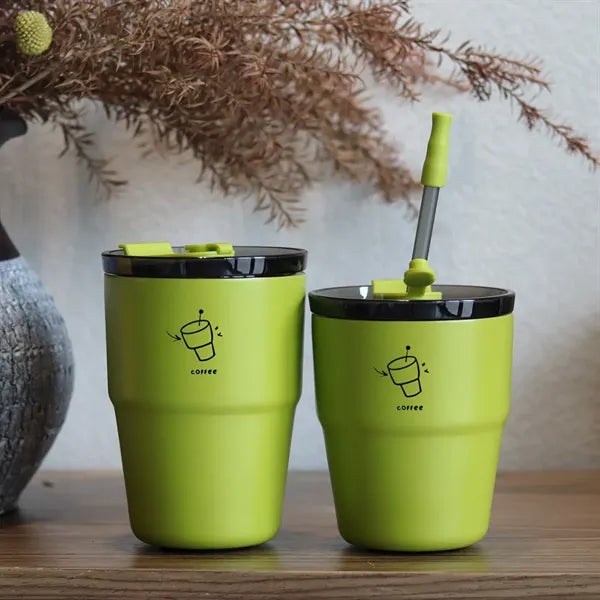 19OZ. Stainless Steel Straw Insulated Coffee Cup