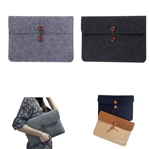 A4 Felt Documents Holder With Buttons
