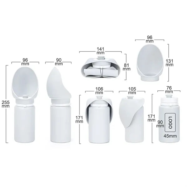 18oz Collapsible Silicone Pet Water Bottle