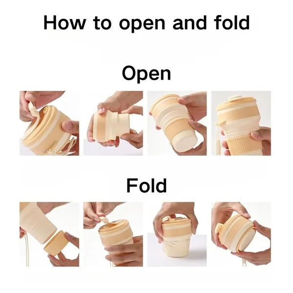 11.84oz Travel Silicone Folding Cup