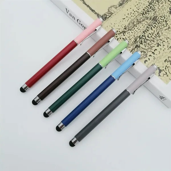 2 in 1 Touch Screen Metal Stylus Ballpoint Pen