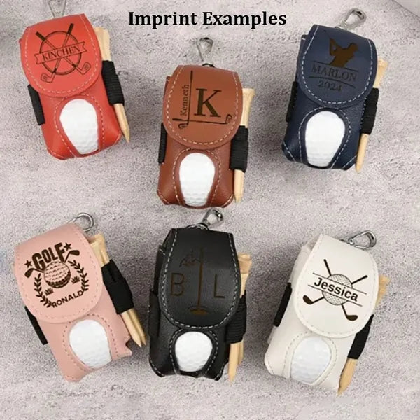 Mini PU Golf Tee Organizer Pouch