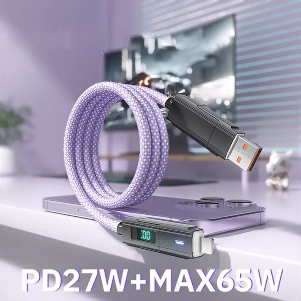 Fast Charging Self Rolling Magnetic Data Cable