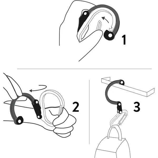 360 Degree Outdoor Aluminum Alloy Carabiner Clip And Hook