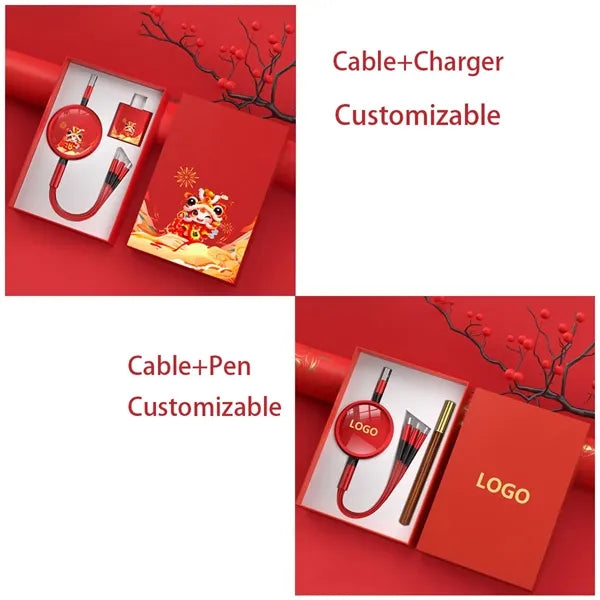 Multi Retractable Charging USB Cable 3 in 1 Charger Cord