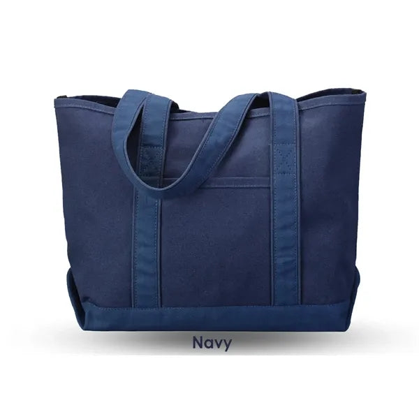 Beach Tote - Classic Boat Bag with Natural Body and Contrast
