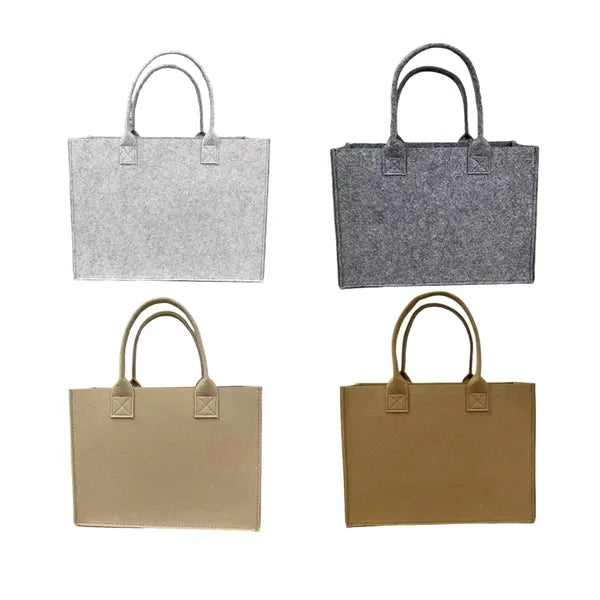 11.8 x 9.9 Inch Customizable Travel Shopping Felt Tote Bag