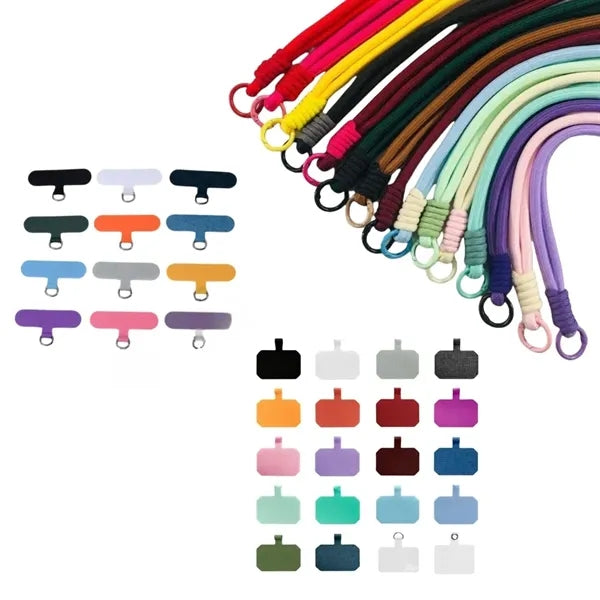 Phone Lanyard Wrist Strap Handmade With Patch Tether Tab