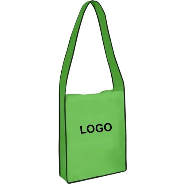 Non-Woven Messenger Custom Tote Bag - 12" x 14 1/2" x 4"