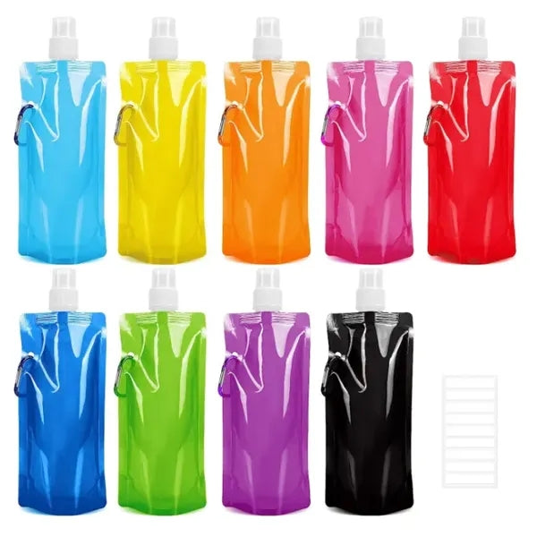 16 oz Plastic Collapsible Water Bags
