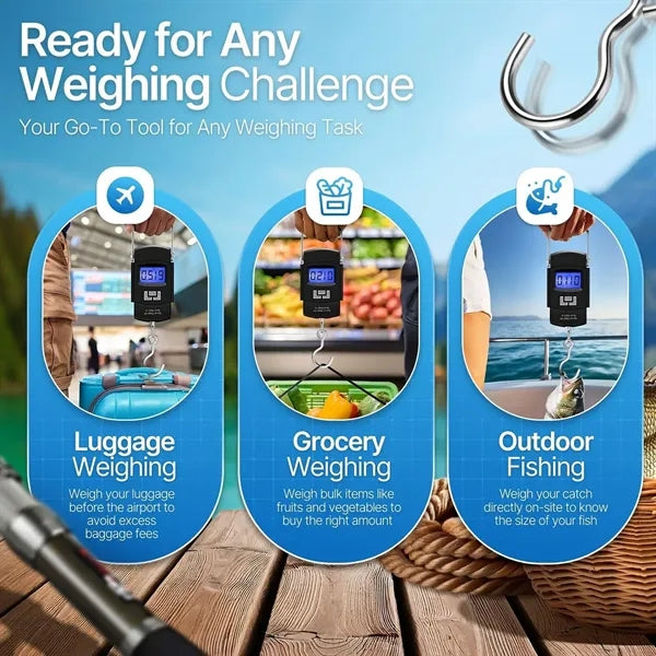 ABS Portable Digital Luggage Scale w/ LCD Display