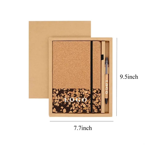 Cork Journal Set with Pen & Gift Box Office Sullpies