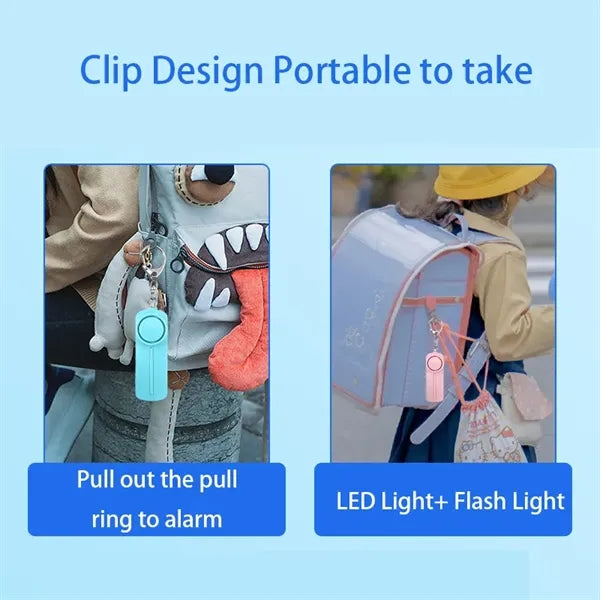 130DB Personal Security Alarm Keychain with LED Lights