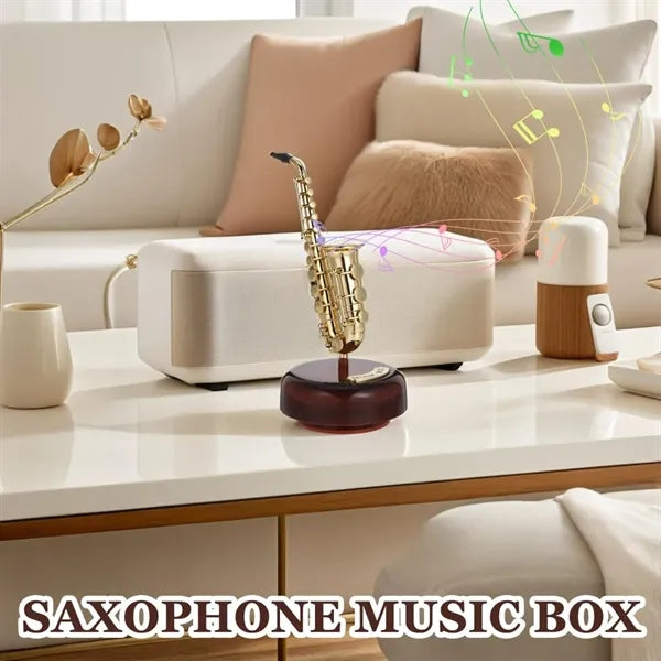 Creative artware gift home decor saxophone violin music box