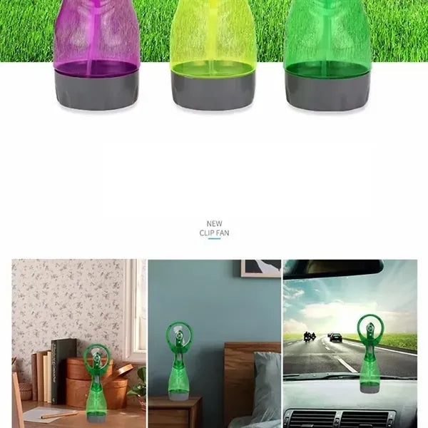 Mini Transparent Water Storage Handheld Spray Fan