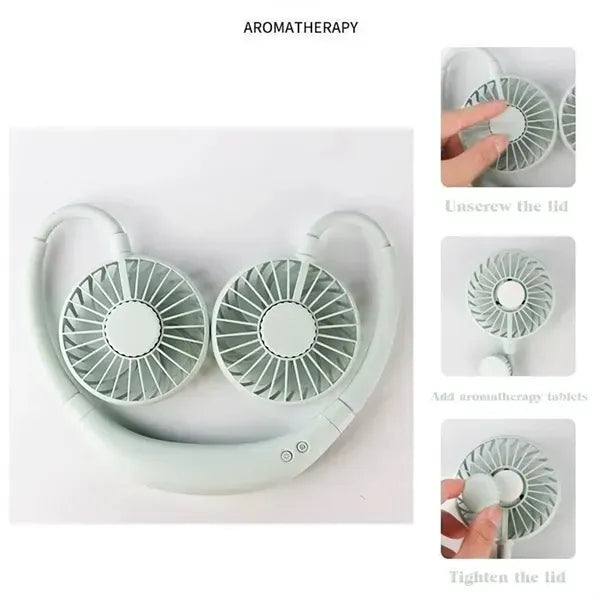 Portable Neck-mounted Aromatherapy Sports Fan
