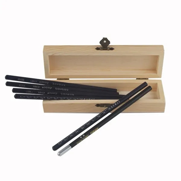 Handmade Educational Painted Student Solid Wood Pencil Case